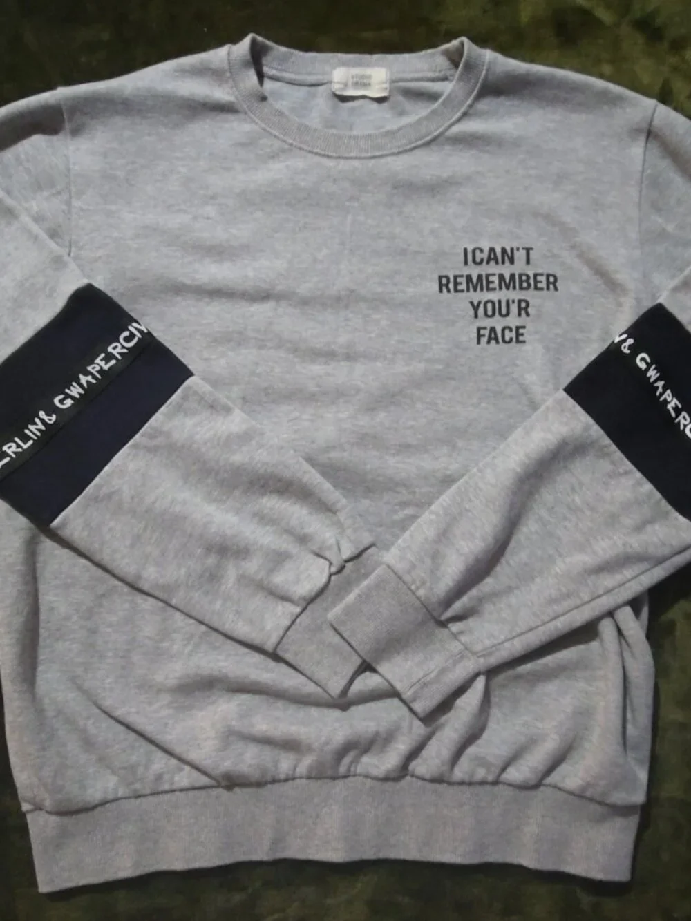 Studio Drama Grey Graphic Crewneck Sweatshirt